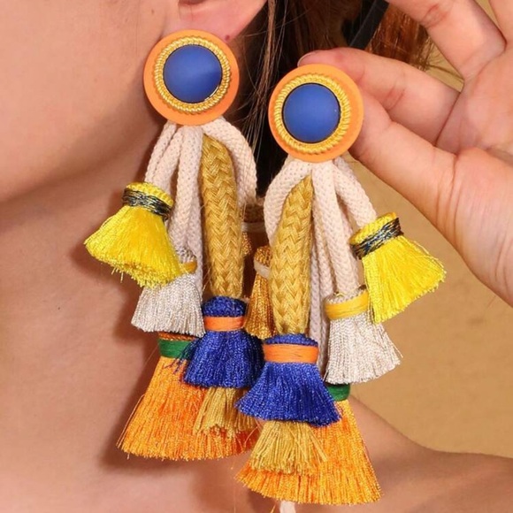New bohemian tassel earrings - Picture 3 of 7
